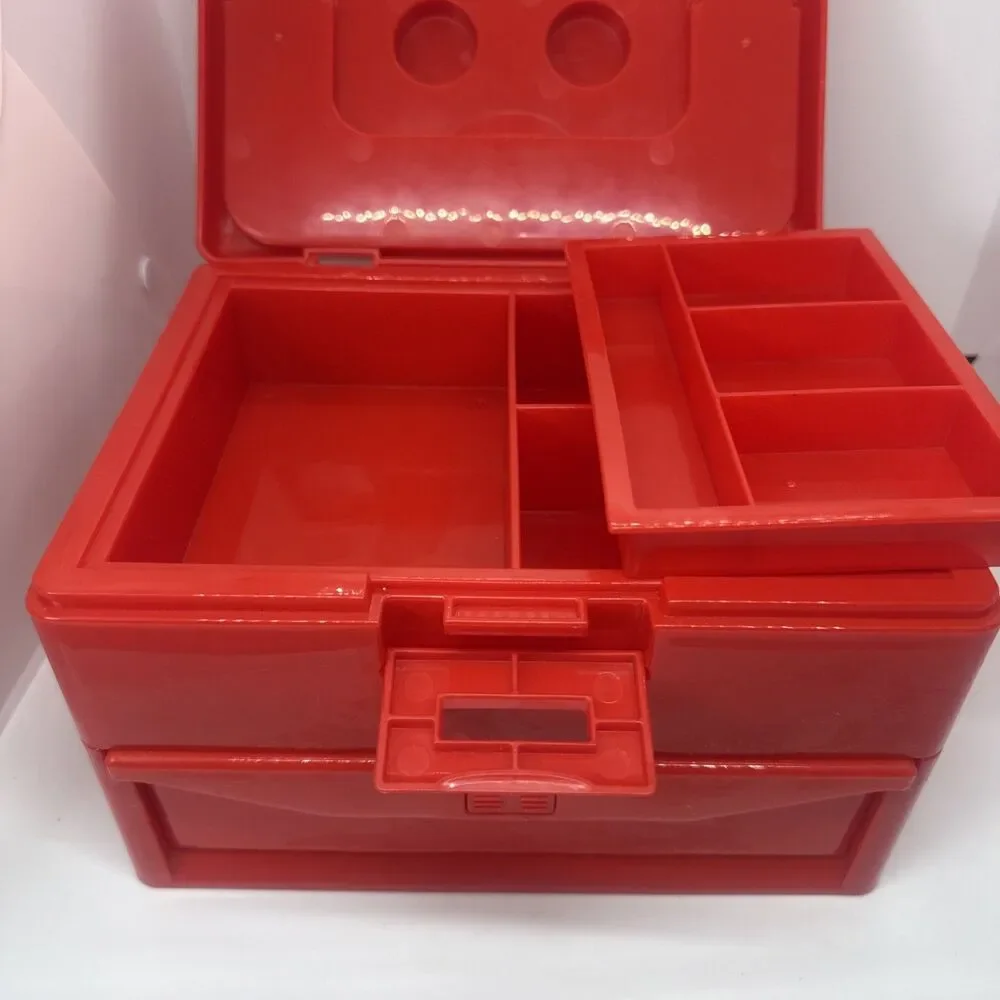 ICONIC Lego 2011 Red Brick Storage Carry Case Drawer & Handle (Retired)